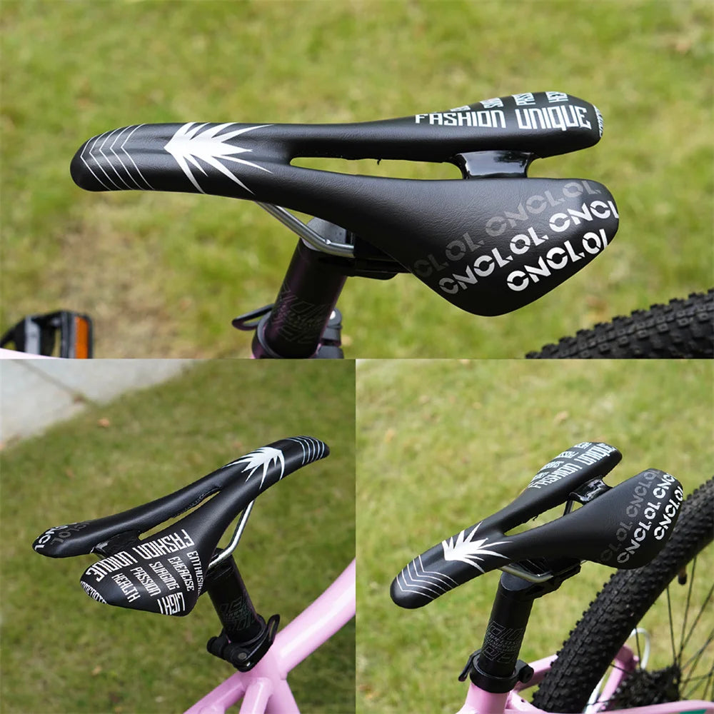 Bedruckter Ergonomischer Leder Fahrradsattel mit Komfort Polsterung für E-Bike, City Bike & Mountainbike