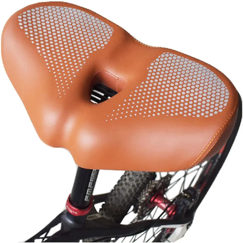 Übergroßer Nasenloser Extra Breiter Fahrradsitz mit Ergonomischer Komfort Polsterung für E-Bike & City Bike