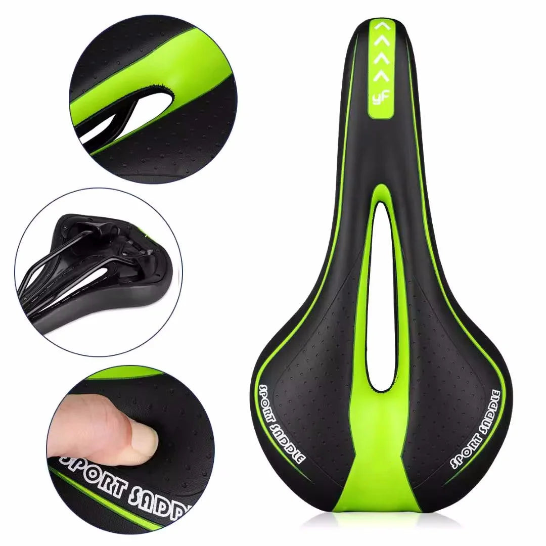 Hohler Gel Komfort MTB Fahrradsattel mit Stoßdämpfung & Atmungsaktivem Design für E-Bike, Mountainbike & City Bike