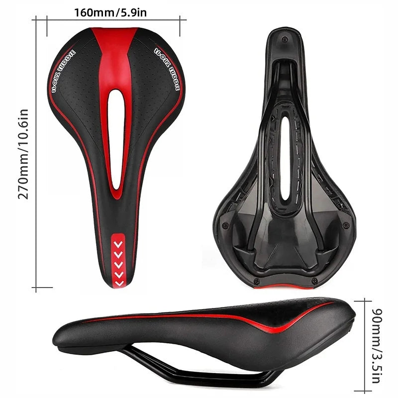 Hohler Gel Komfort MTB Fahrradsattel mit Stoßdämpfung & Atmungsaktivem Design für E-Bike, Mountainbike & City Bike