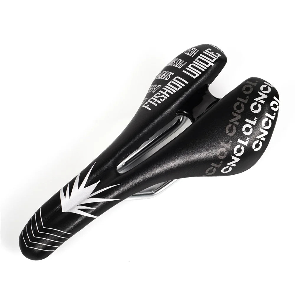 Bedruckter Ergonomischer Leder Fahrradsattel mit Komfort Polsterung für E-Bike, City Bike & Mountainbike