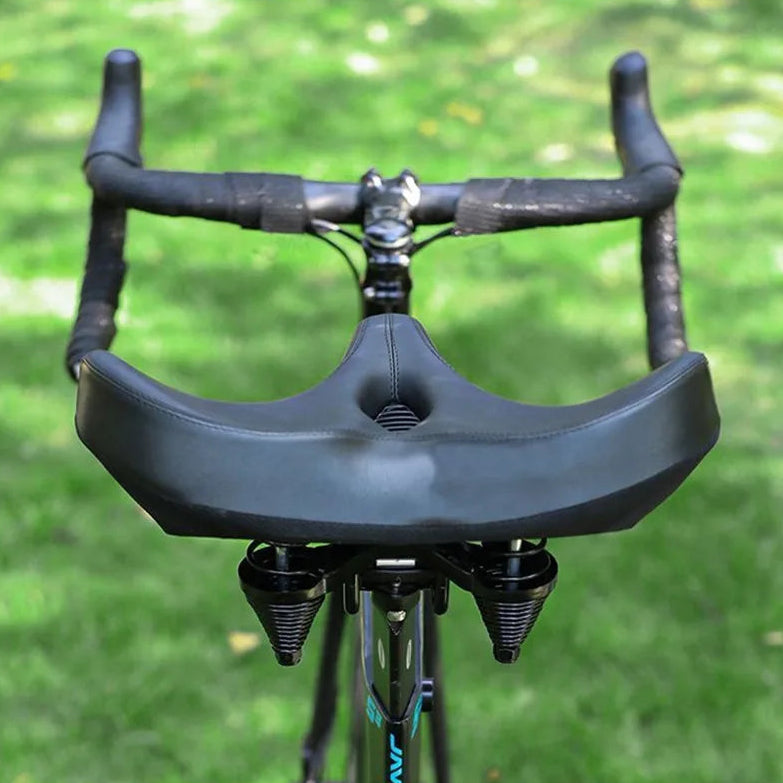 Extra Breiter Ergonomischer Komfort Fahrradsattel mit Weicher Polsterung & Stoßdämpfung für E-Bike, City Bike & Trekkingrad