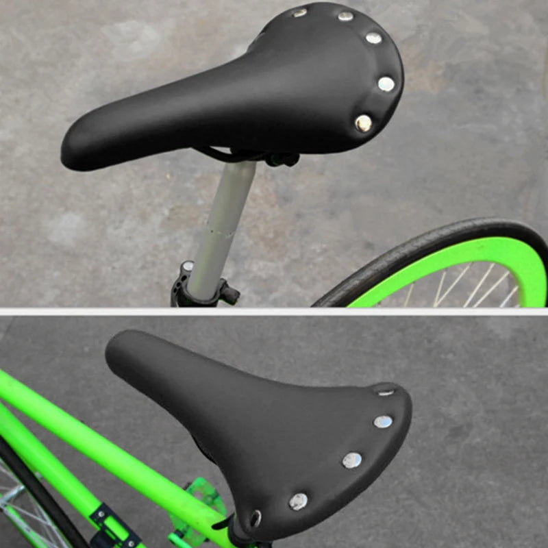 Vintage Wasserdichter Leder Fahrradsattel mit Ergonomischem Komfort für E-Bike, City Bike & Rennräder