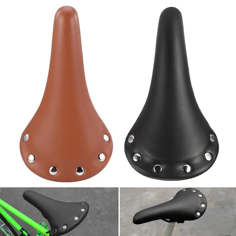 Vintage Wasserdichter Leder Fahrradsattel mit Ergonomischem Komfort für E-Bike, City Bike & Rennräder